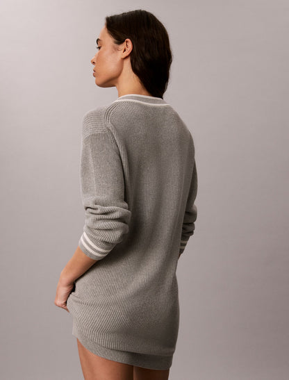 Calvin Klein Woven Monologo Tunic V-Neck Dress