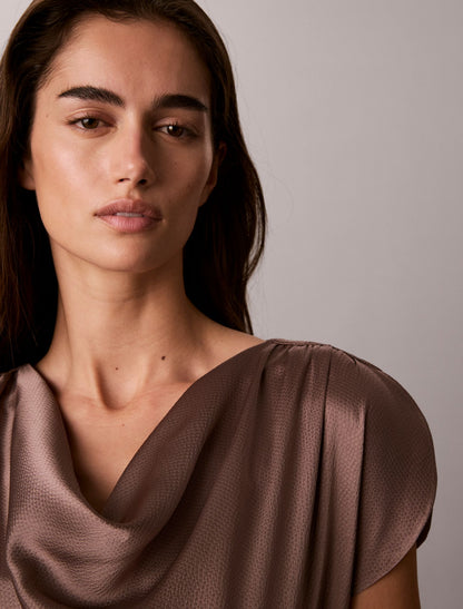 Calvin Klein Hammered Satin Midi Dress