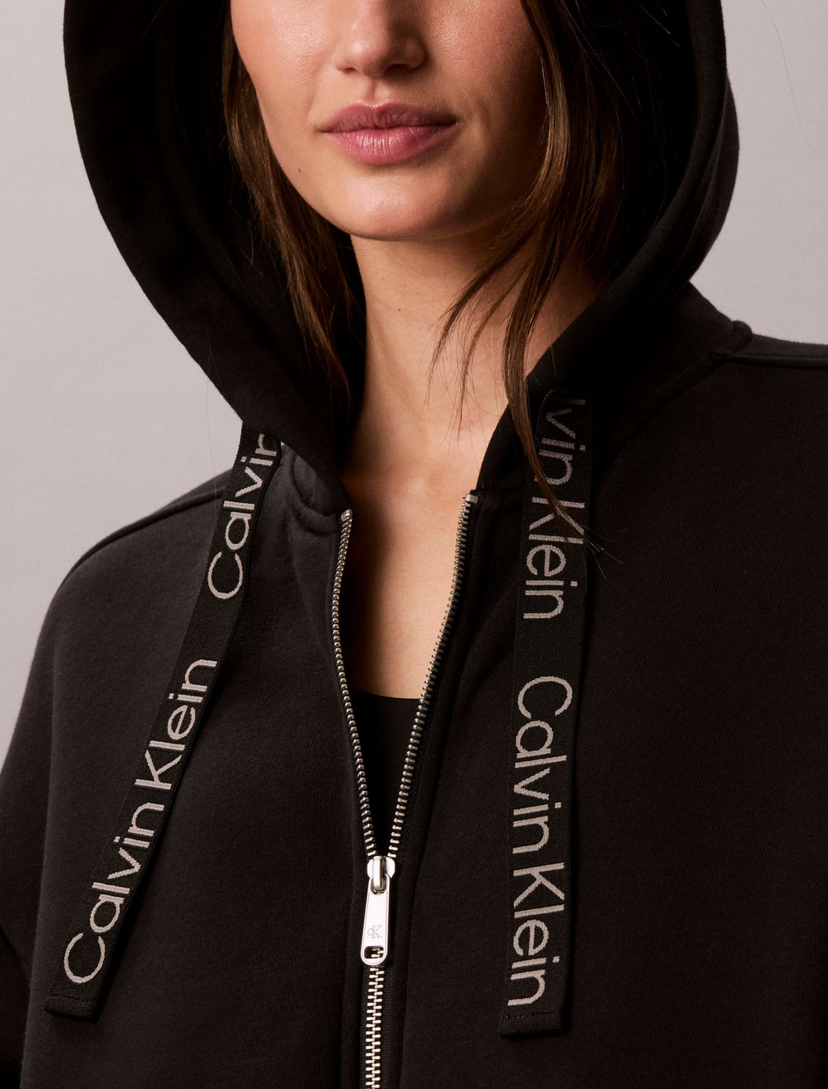 Calvin Klein Logo Tape Fleece Hoodie