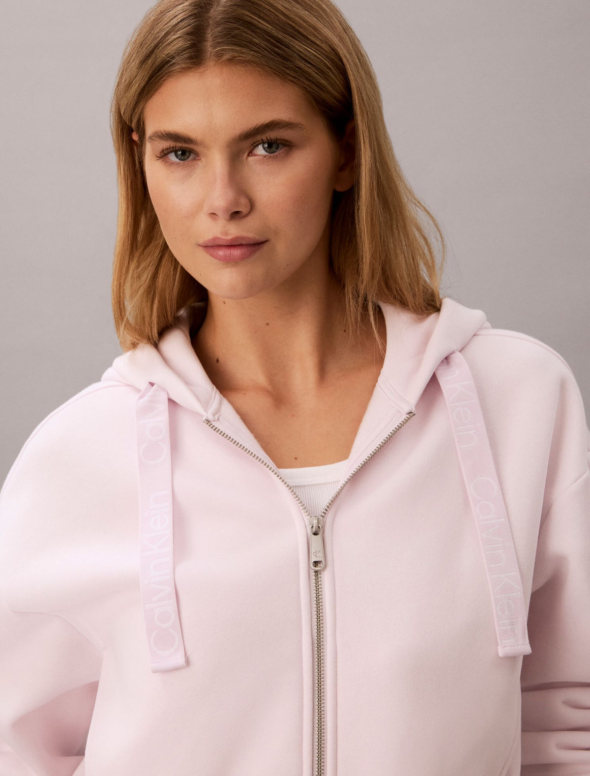 Calvin Klein Logo Tape Fleece Hoodie