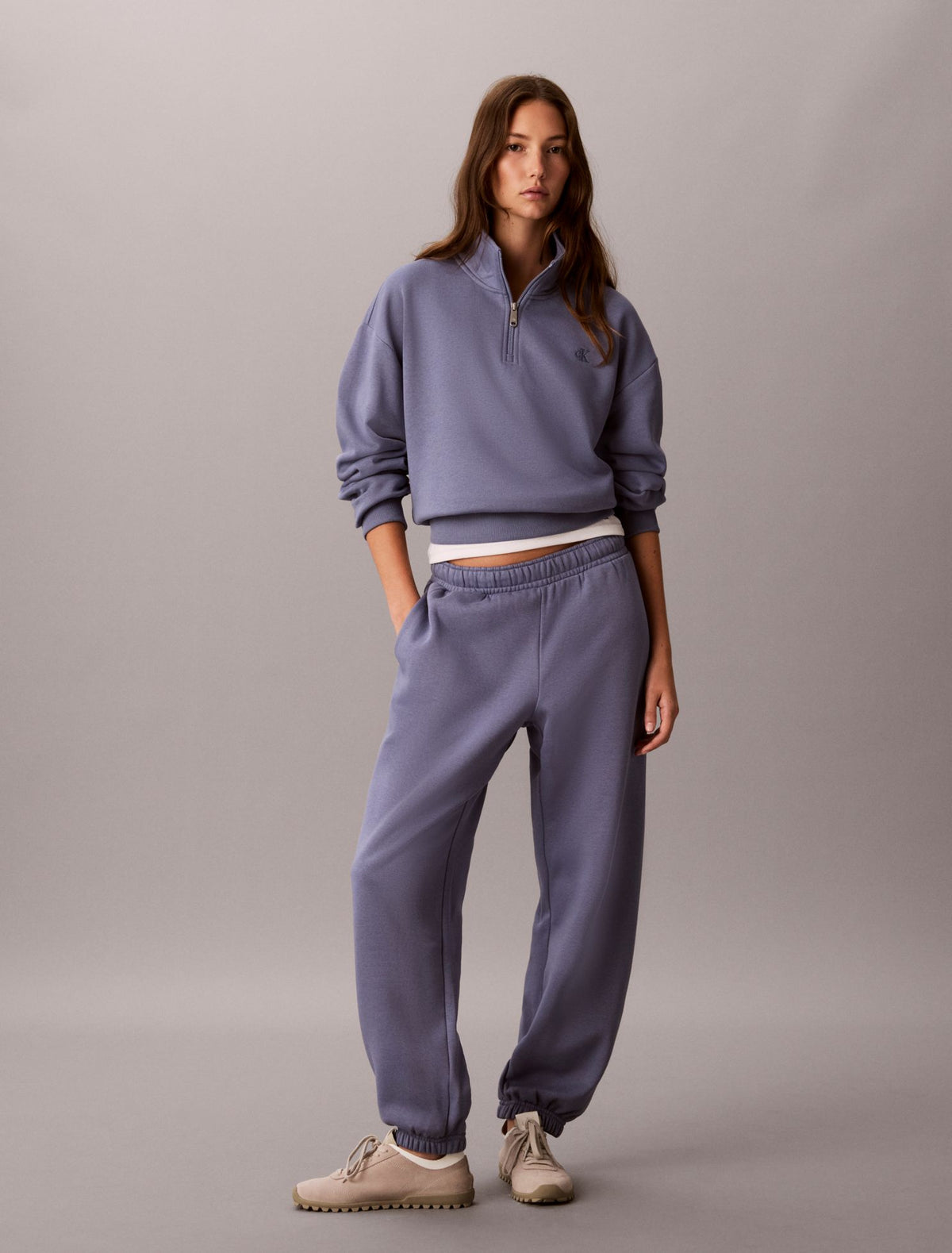 Calvin Klein Monogram Fleece 1/4 Zip Sweatshirt