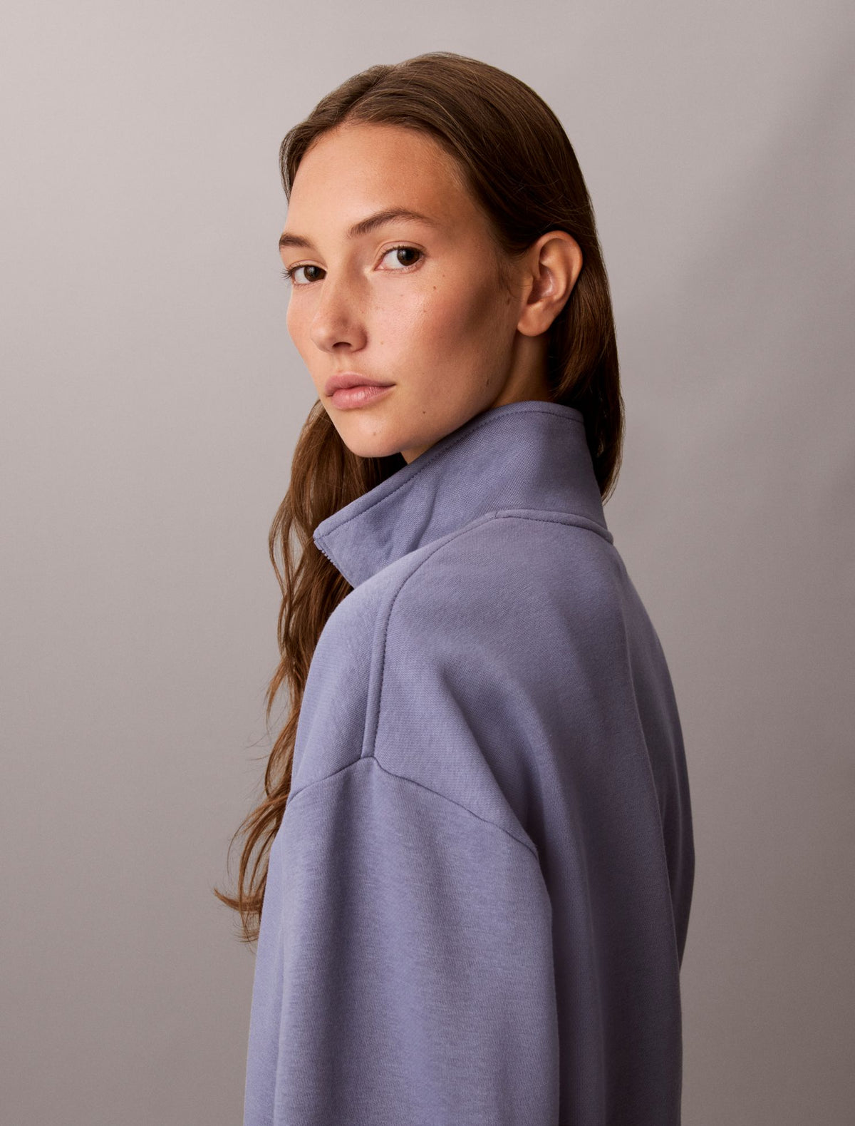 Calvin Klein Monogram Fleece 1/4 Zip Sweatshirt