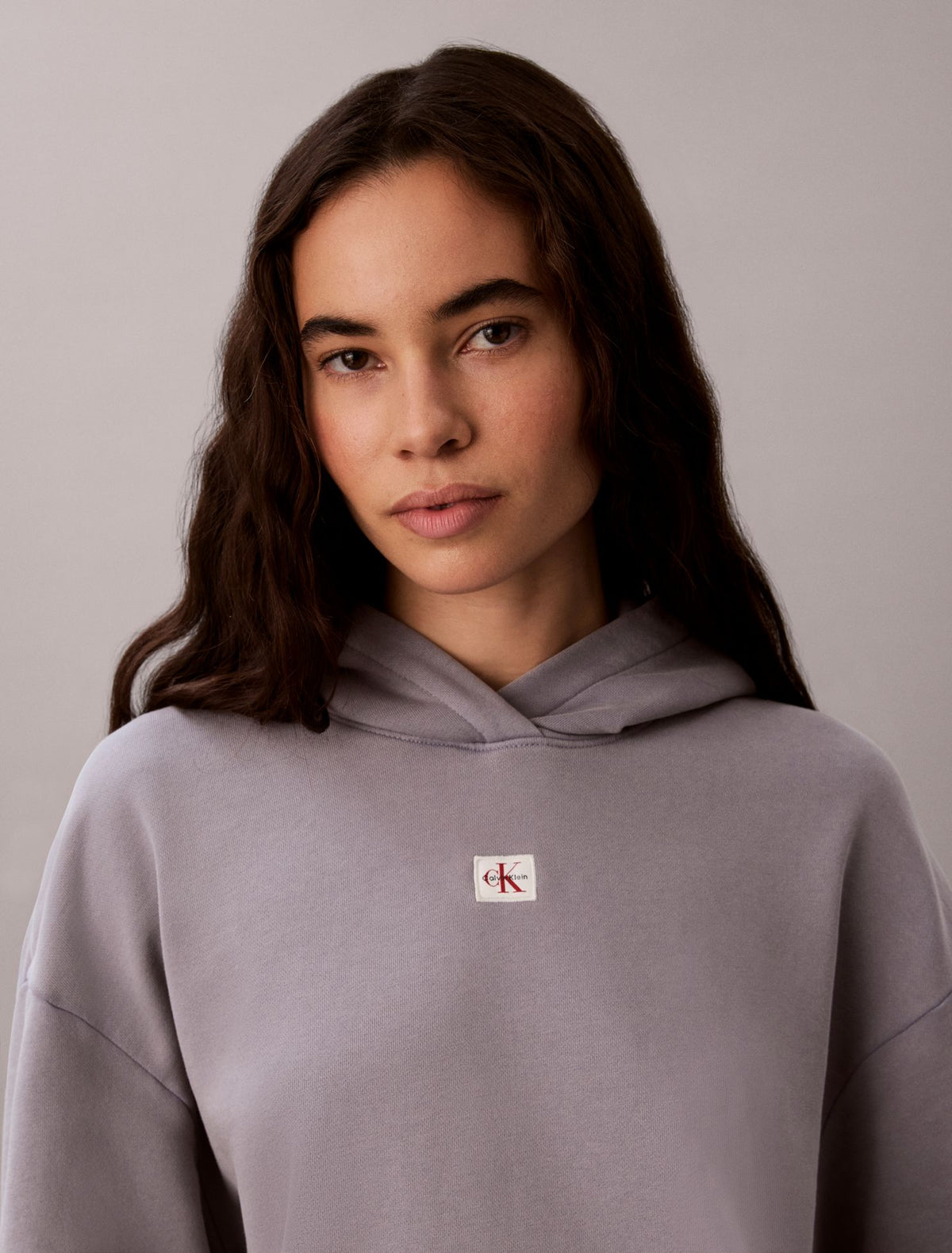 Calvin Klein Woven Monologo Terry Pullover Hoodie