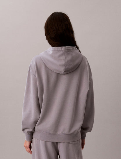 Calvin Klein Woven Monologo Terry Pullover Hoodie