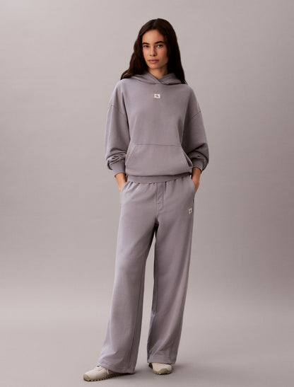Calvin Klein Woven Monologo Terry Pullover Hoodie