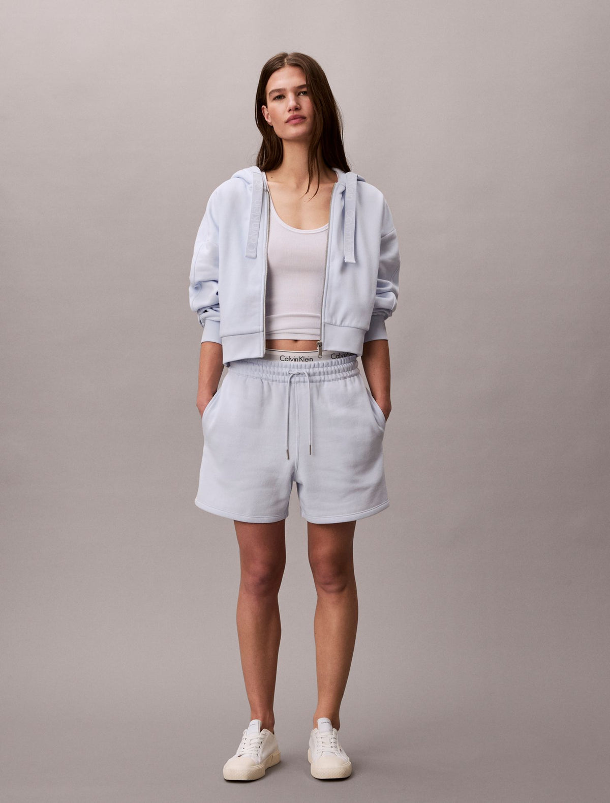Calvin Klein Logo Tape Fleece Shorts