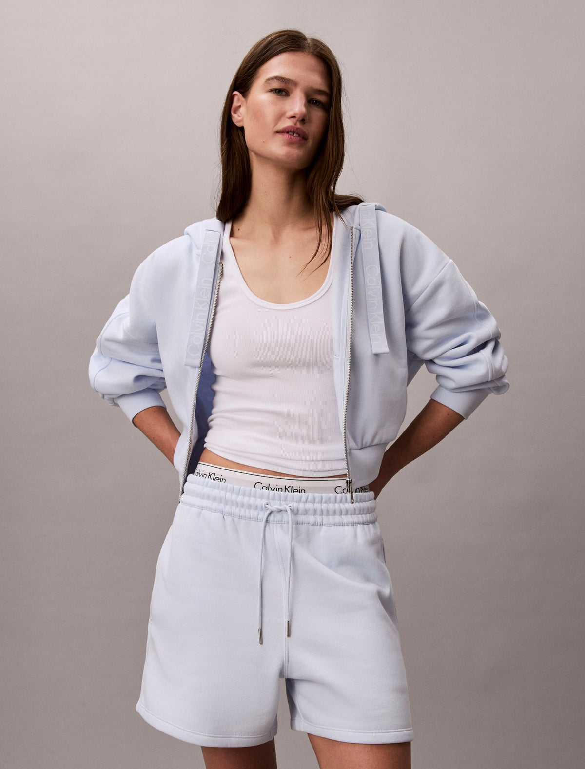 Calvin Klein Logo Tape Fleece Shorts