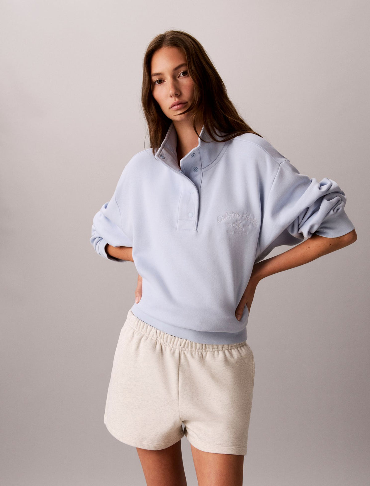 Calvin Klein Stitch Arch Logo Fleece Sweatshirt