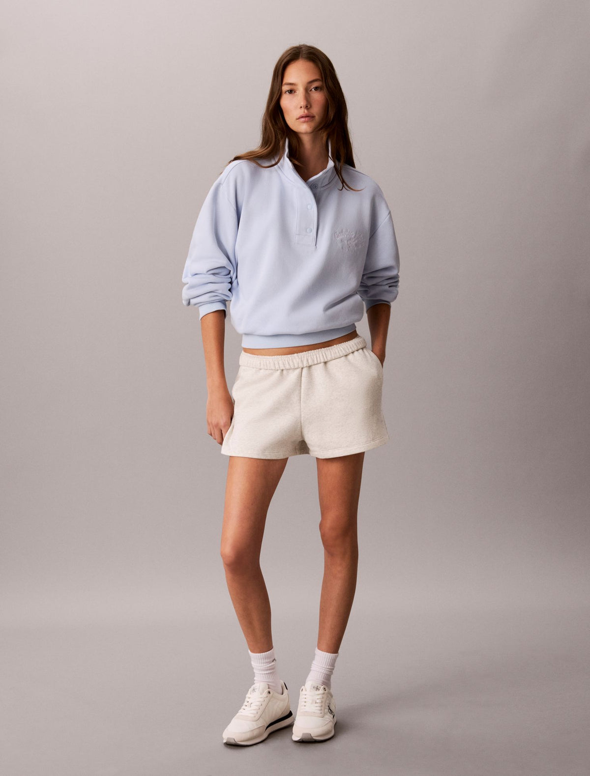 Calvin Klein Stitch Arch Logo Fleece Sweatshirt