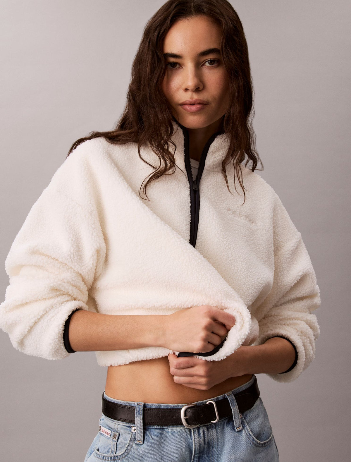 Calvin Klein Sherpa 1/4 Zip Sweatshirt