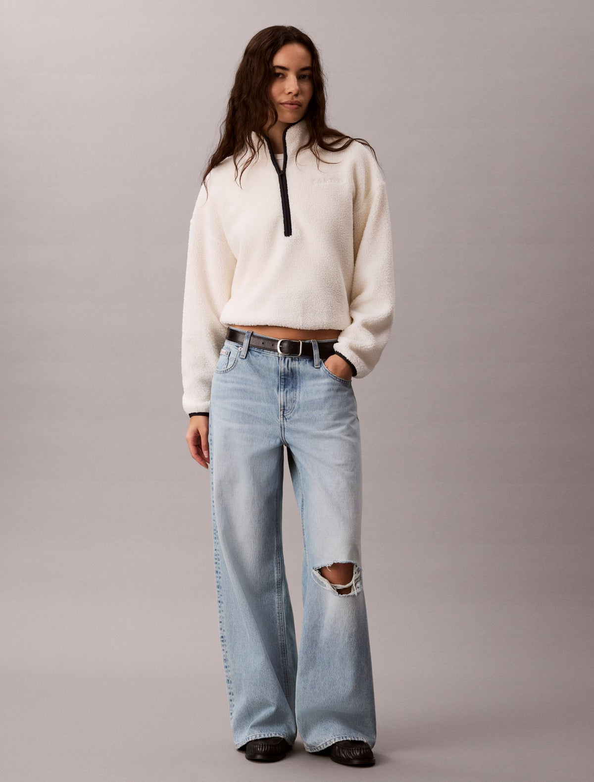 Calvin Klein Sherpa 1/4 Zip Sweatshirt