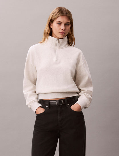 Calvin Klein Monogram Fleece 1/4 Zip Sweatshirt