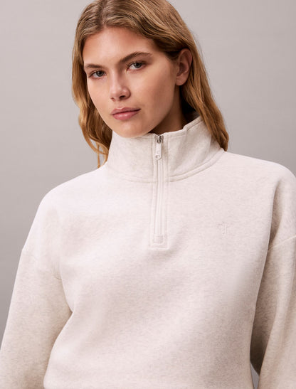 Calvin Klein Monogram Fleece 1/4 Zip Sweatshirt