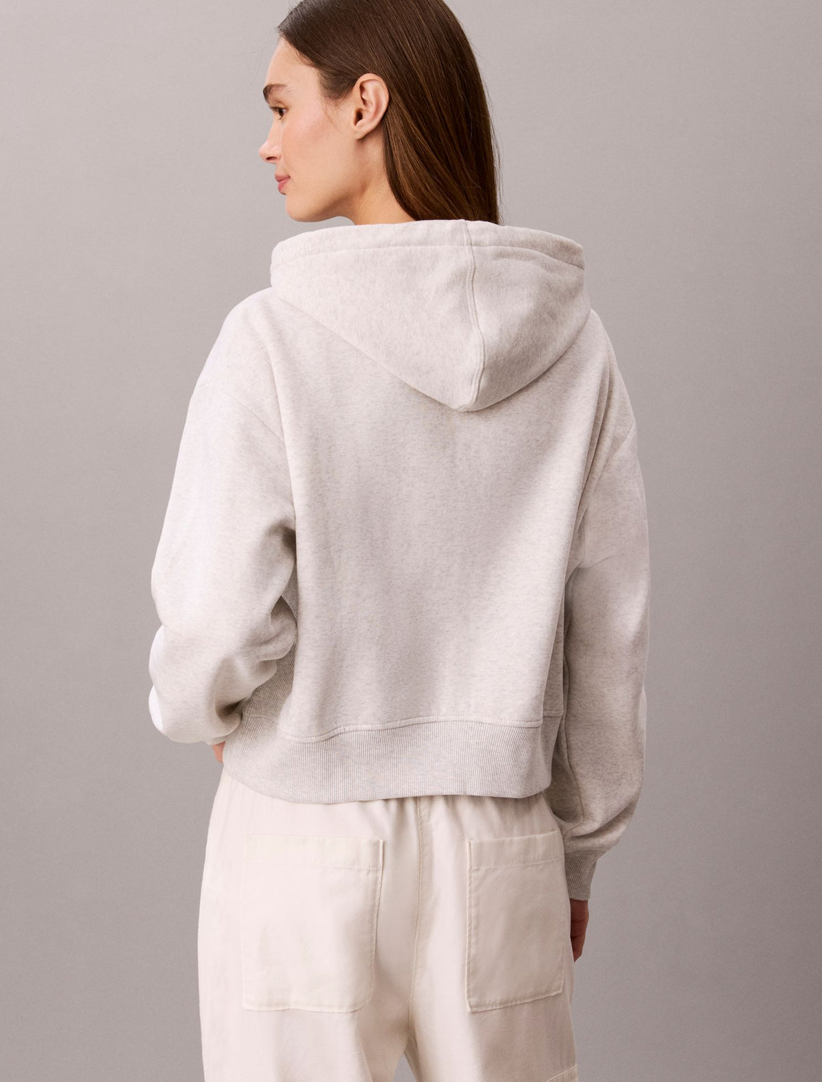 Calvin Klein Monogram Logo Fleece Zip Hoodie