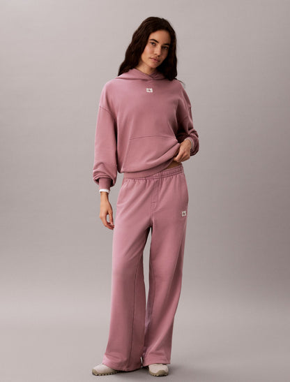 Calvin Klein Woven Monologo Terry Pullover Hoodie