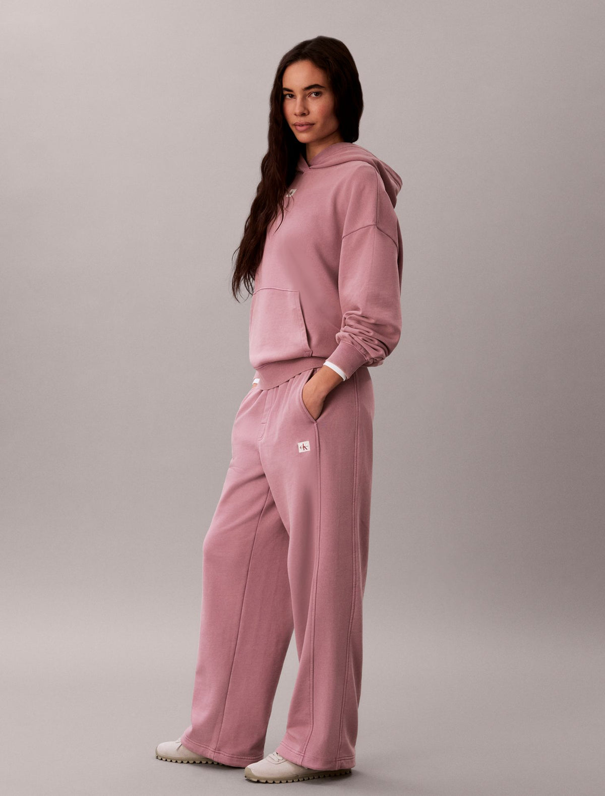 Calvin Klein Woven Monologo Terry Pullover Hoodie