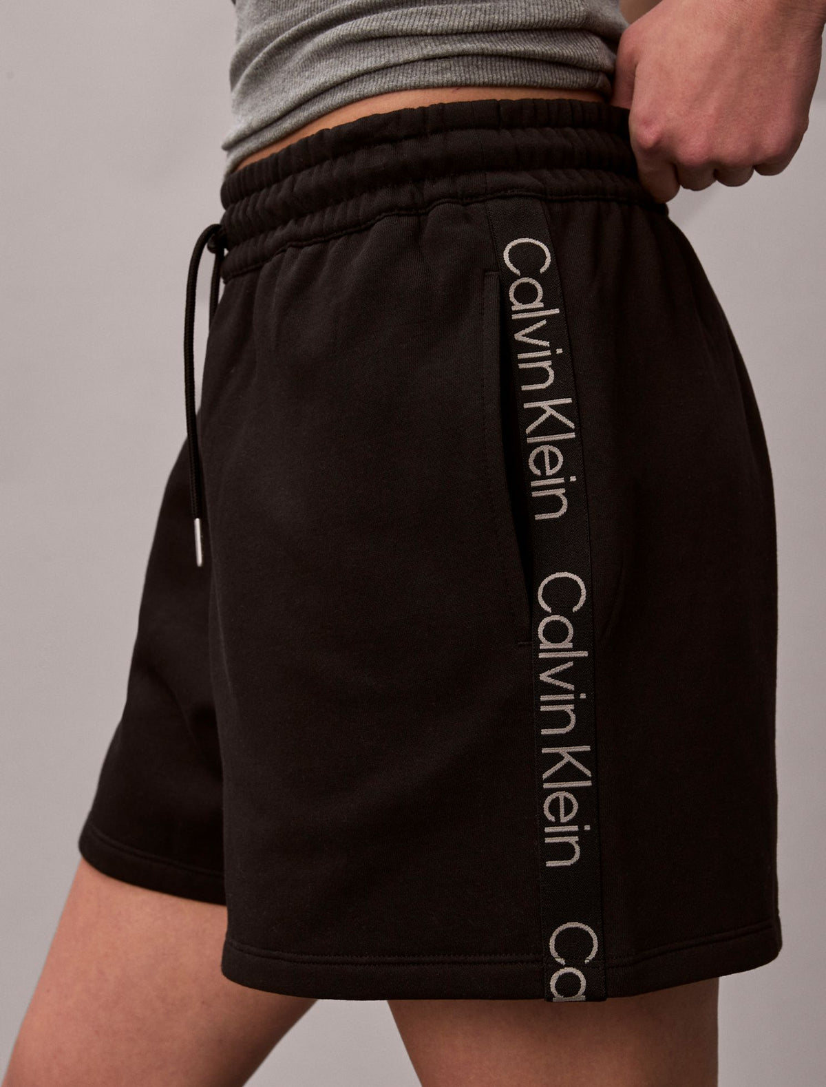 Calvin Klein Logo Tape Fleece Shorts