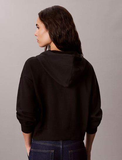 Calvin Klein Monogram Logo Fleece Zip Hoodie
