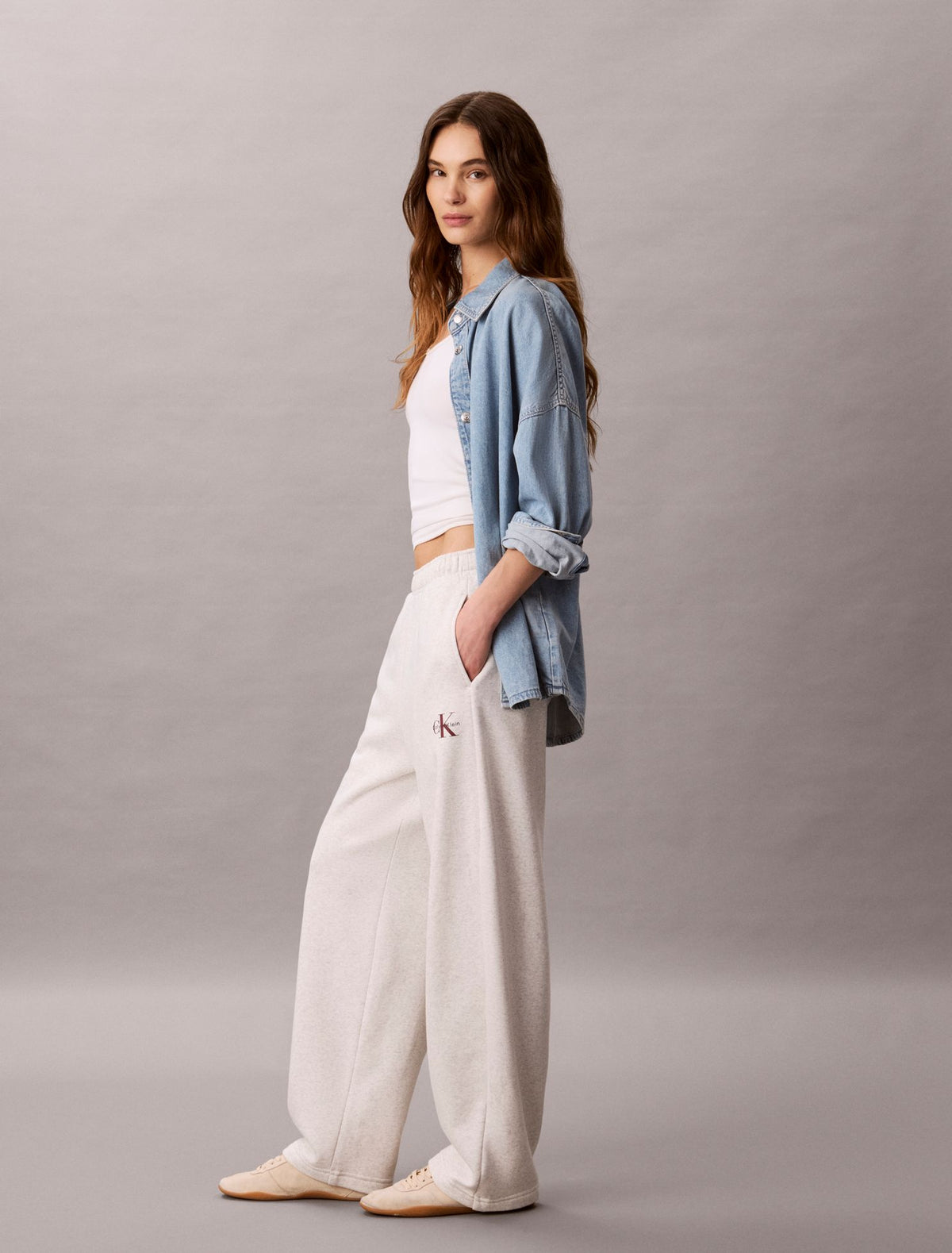Calvin Klein Monologo Fleece Barrel Pants