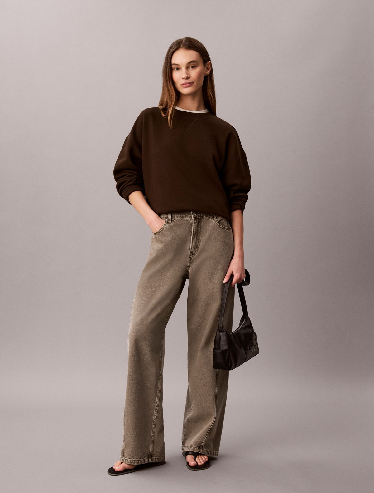 Calvin Klein Monogram Fleece Crewneck Sweatshirt