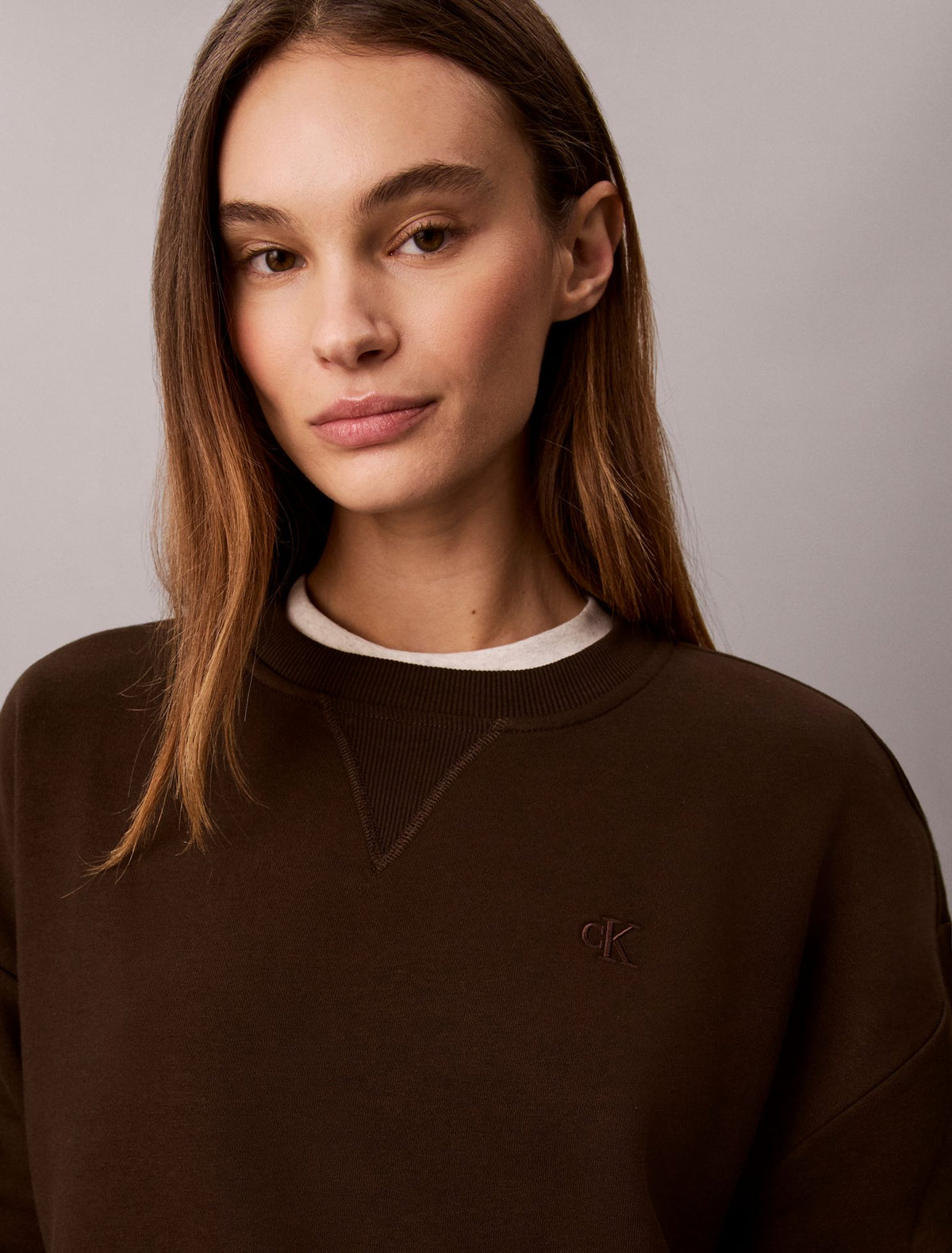 Calvin Klein Monogram Fleece Crewneck Sweatshirt