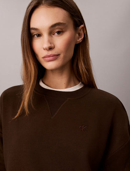 Calvin Klein Monogram Fleece Crewneck Sweatshirt