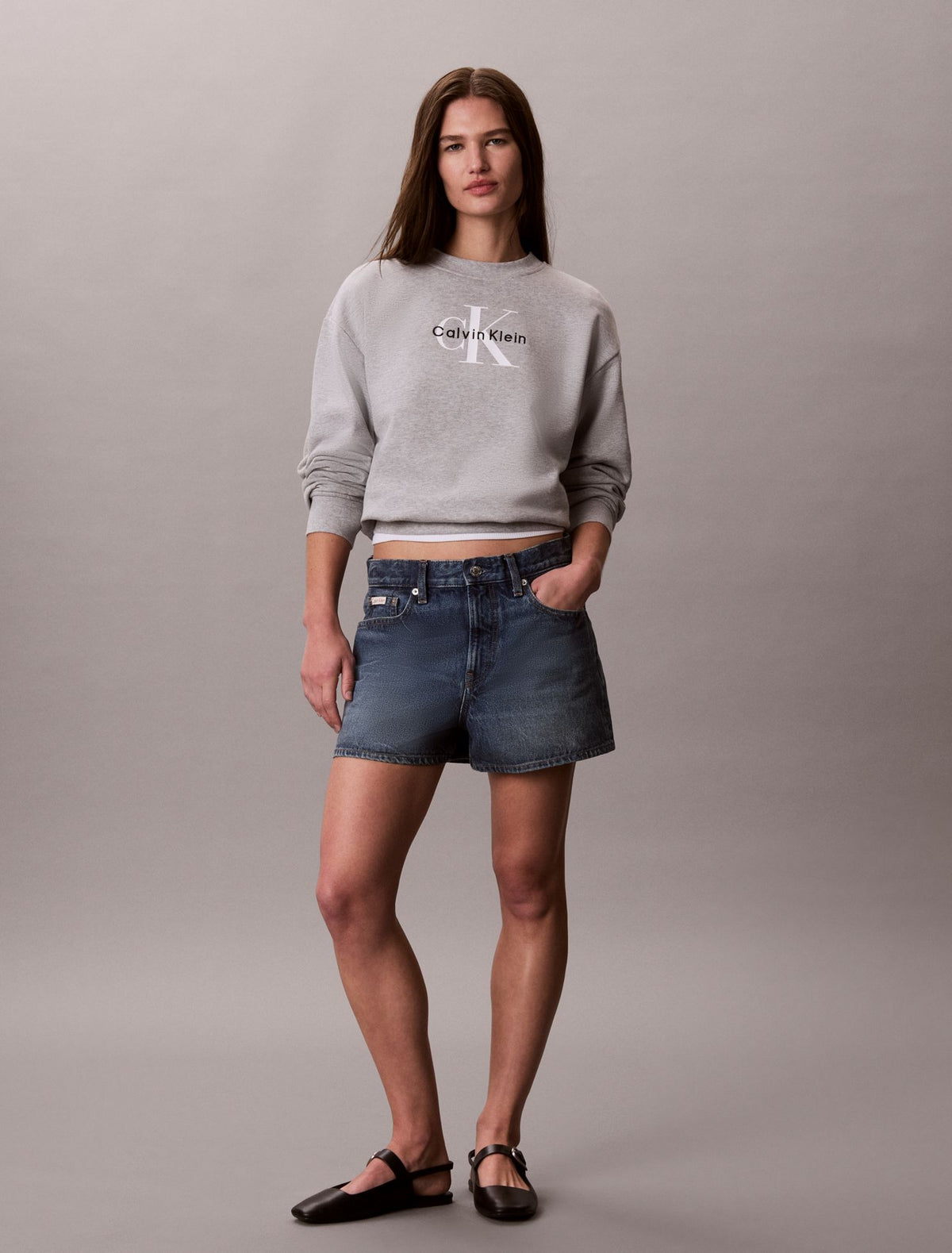 Calvin Klein Monologo French Terry Relaxed Sweatshirt