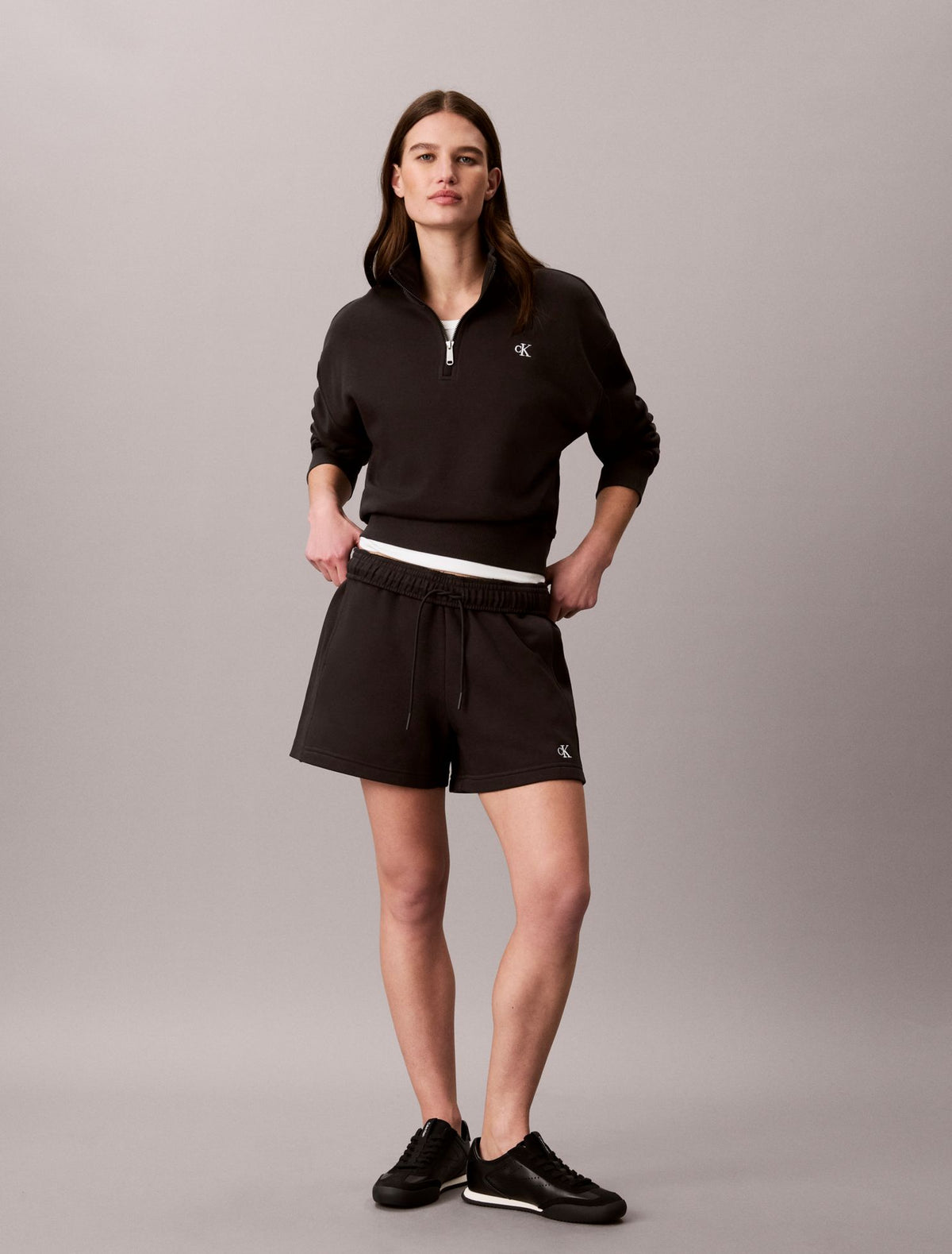 Calvin Klein Monogram Fleece 1/4 Zip Sweatshirt