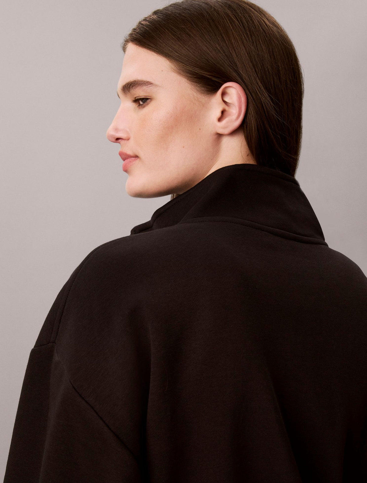 Calvin Klein Monogram Fleece 1/4 Zip Sweatshirt