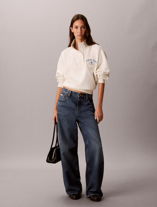Calvin Klein Stitch Arch Logo Fleece Sweatshirt