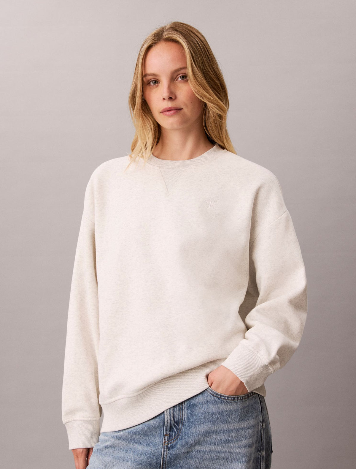 Calvin Klein Monogram Fleece Crewneck Sweatshirt