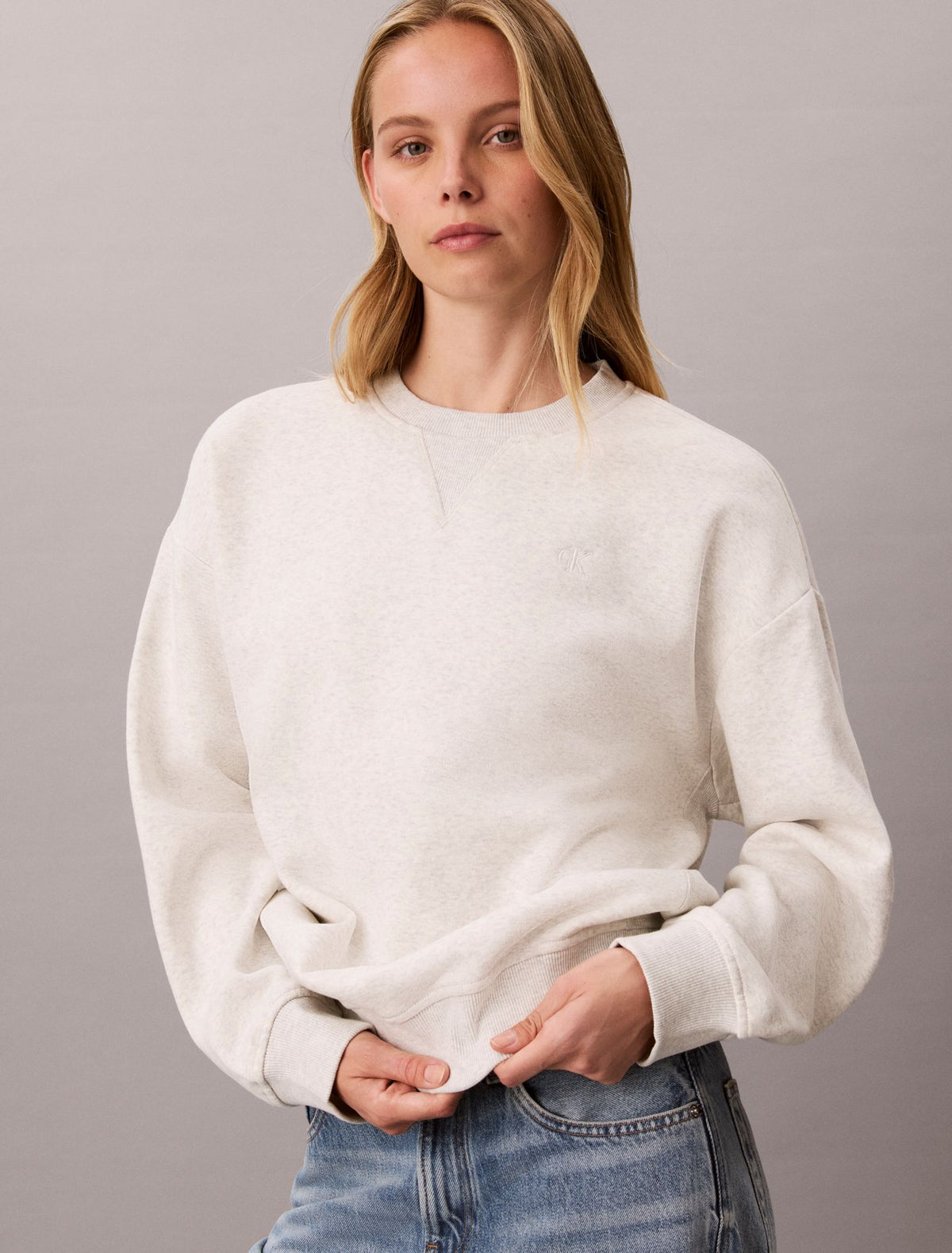 Calvin Klein Monogram Fleece Crewneck Sweatshirt