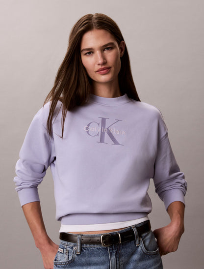 Calvin Klein Monologo French Terry Relaxed Sweatshirt