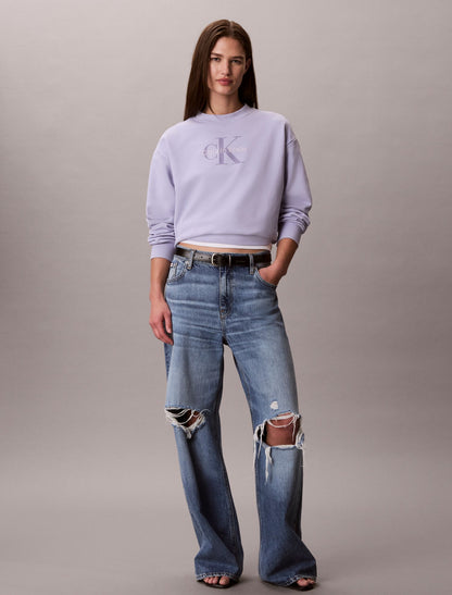 Calvin Klein Monologo French Terry Relaxed Sweatshirt