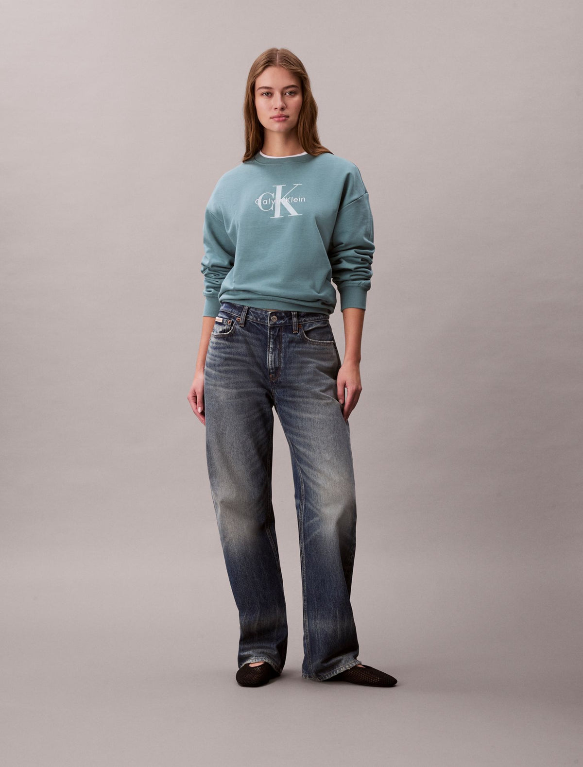 Calvin Klein Monologo French Terry Relaxed Sweatshirt