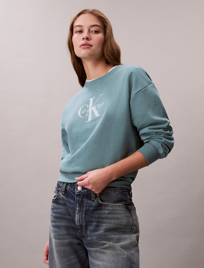 Calvin Klein Monologo French Terry Relaxed Sweatshirt