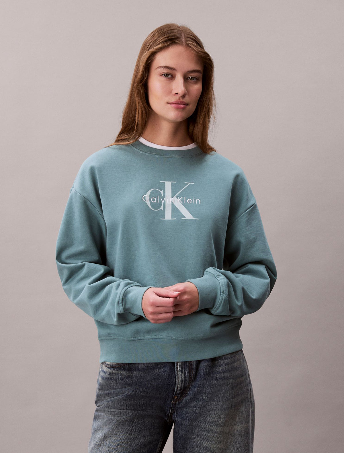 Calvin Klein Monologo French Terry Relaxed Sweatshirt