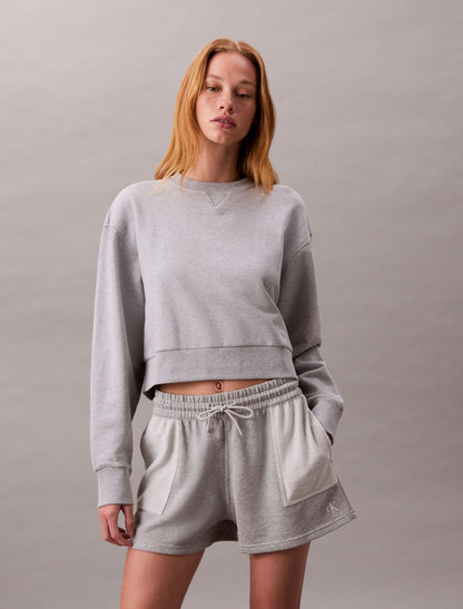 Calvin Klein French Terry Cropped Relaxed Sweatshirt