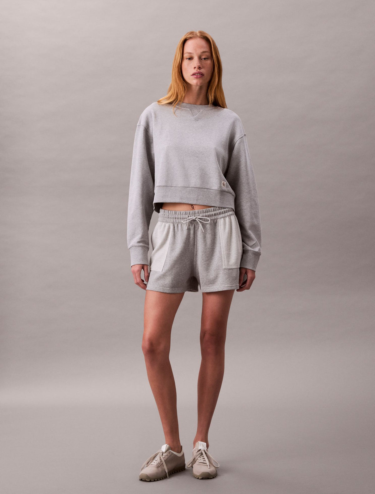 Calvin Klein French Terry Cropped Relaxed Sweatshirt