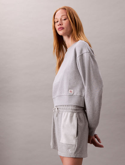 Calvin Klein French Terry Cropped Relaxed Sweatshirt