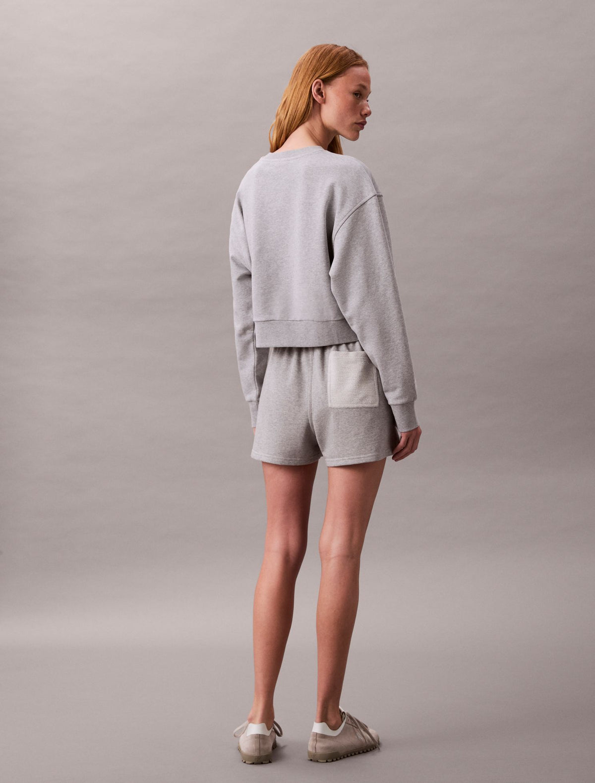 Calvin Klein French Terry Cropped Relaxed Sweatshirt