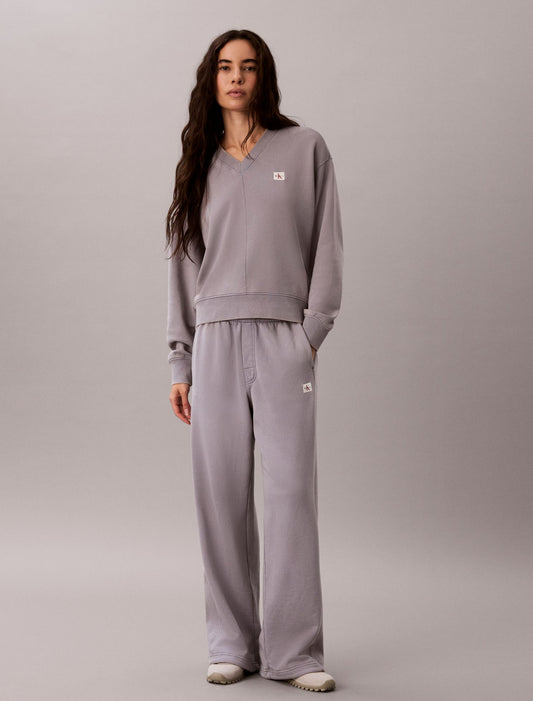 Calvin Klein Woven Monologo Terry Relaxed Sweatshirt