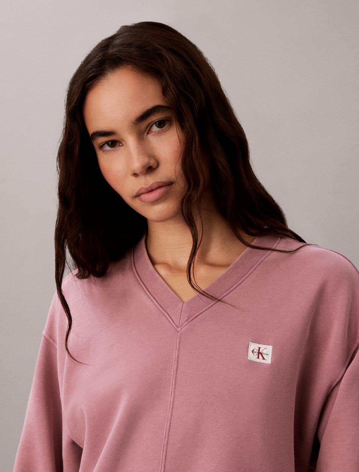 Calvin Klein Woven Monologo Terry Relaxed Sweatshirt
