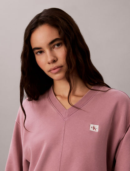 Calvin Klein Woven Monologo Terry Relaxed Sweatshirt