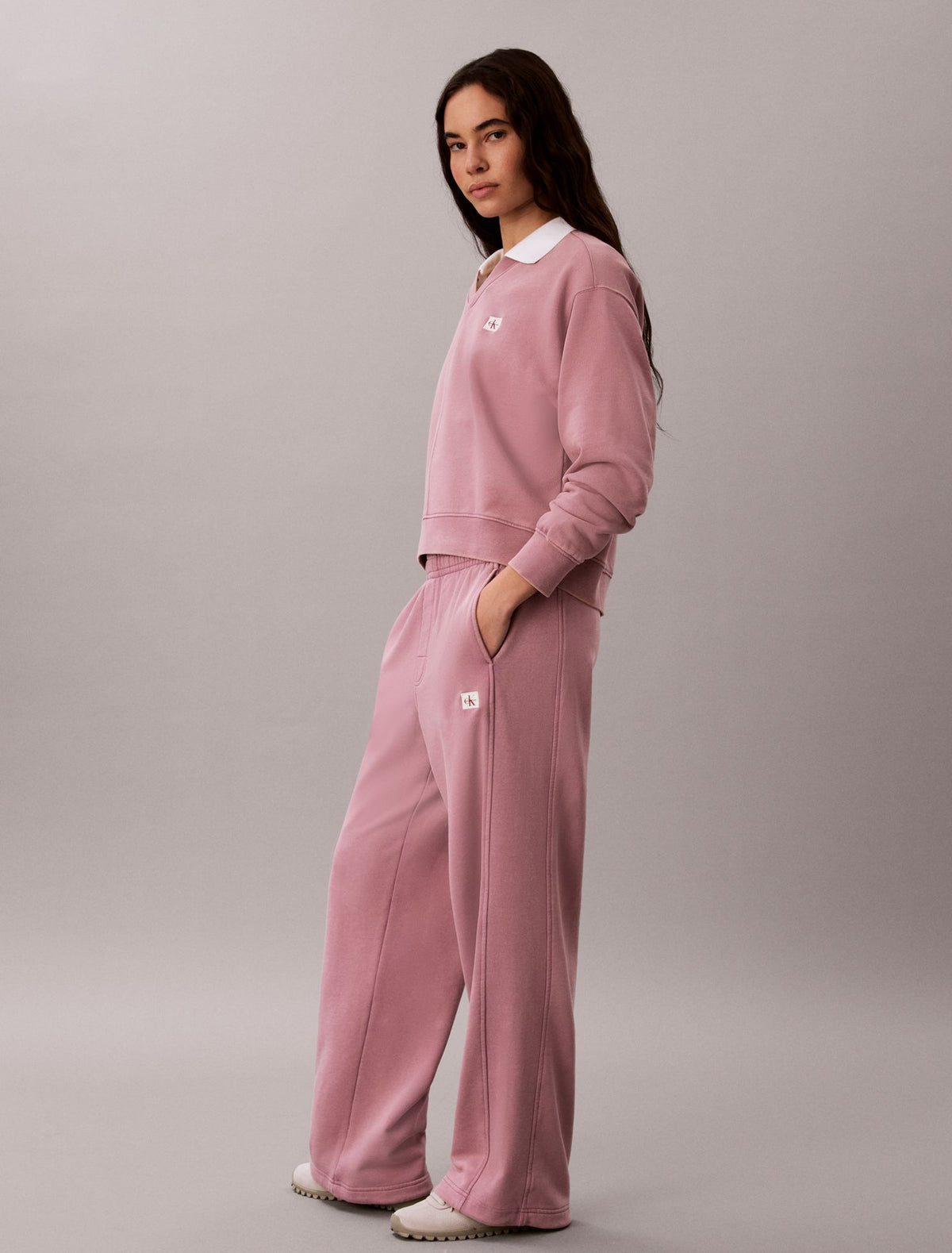 Calvin Klein Woven Monologo Terry Relaxed Sweatshirt