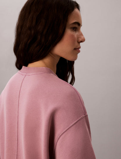 Calvin Klein Woven Monologo Terry Relaxed Sweatshirt