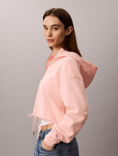 Calvin Klein Monologo Terry Cropped Hoodie