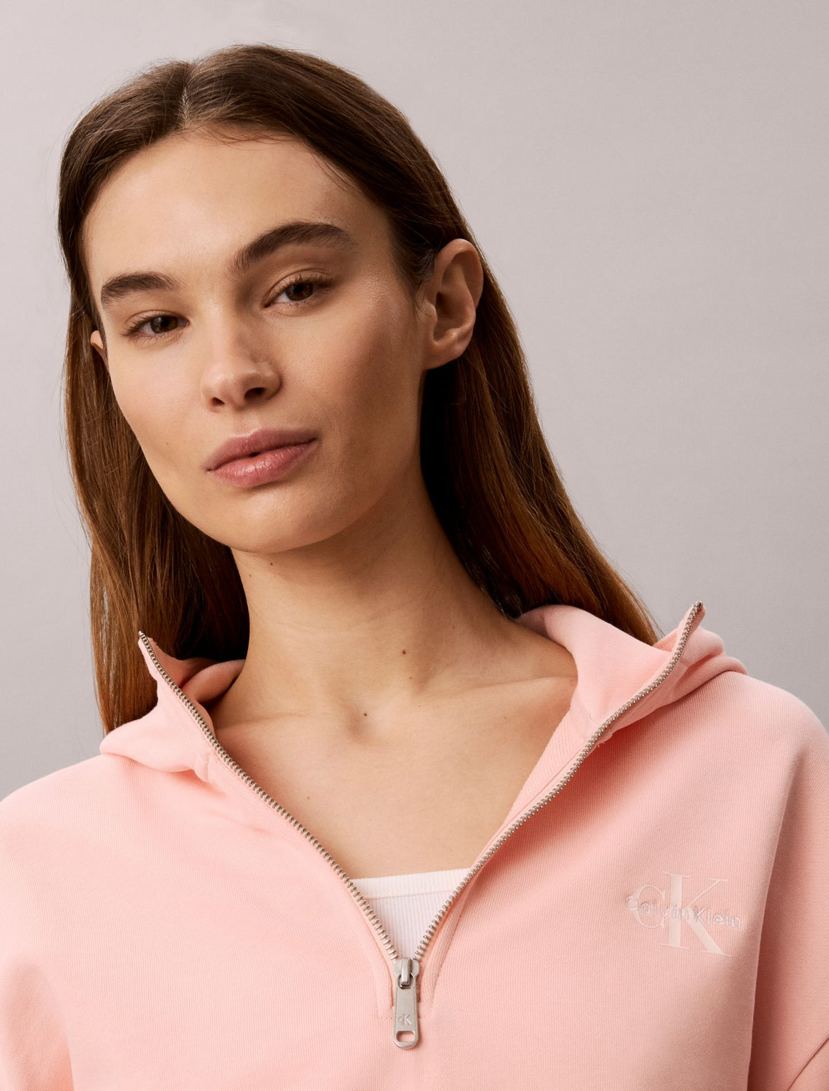 Calvin Klein Monologo Terry Cropped Hoodie