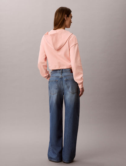 Calvin Klein Monologo Terry Cropped Hoodie