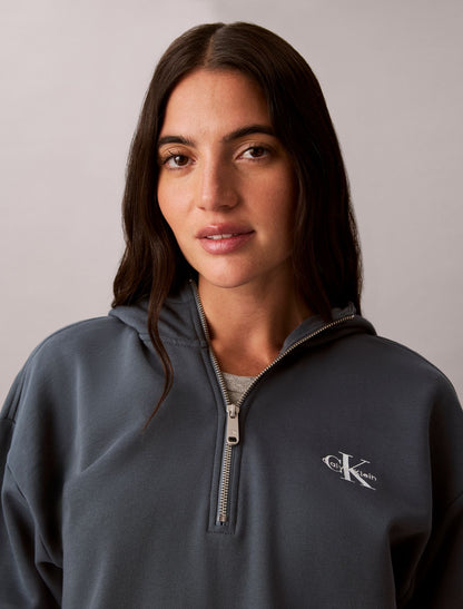 Calvin Klein Monologo Terry Cropped Hoodie